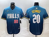 Men's Philadelphia Phillies #20 Mike Schmidt Blue 2024 City Cool Base Jerseys,baseball caps,new era cap wholesale,wholesale hats